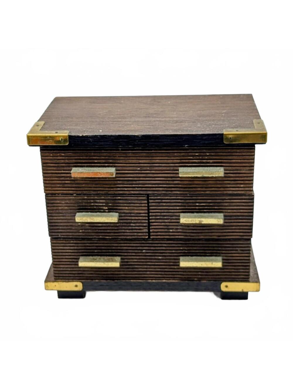 1972 Royal London Wood Jewelry Box